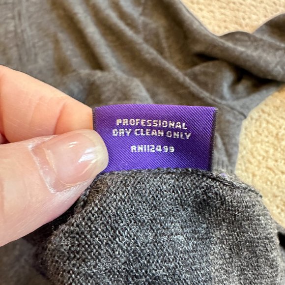 Tyler Campbell Sweater Merino Wool Charcoal Gray 1/4 Zip Pullover Preppy L / XL - Picture 10 of 10